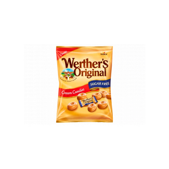 Werther's Original cukormentes tejszínes töltetlen keménycukorka édesítőszerekkel 70 g