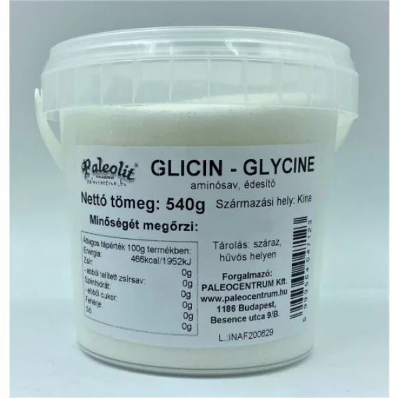 Paleolit glicin - glycine vödrös  aminosav, édesítő  540g
