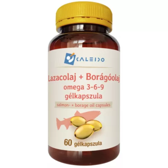 Caleido omega 3-6-9 gélkapszula 60db LAZACOLAJ + BORÁGÓOLAJ